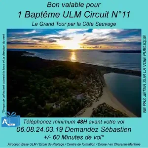 baptême de l'air ULM Le grand tour par la côte sauvage-