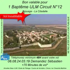 baptême de l'air ULM brouage et sa citadelle
