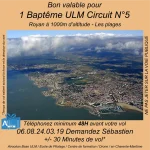 Baptême de l'air ULM Royan 1000m Circuit N°5