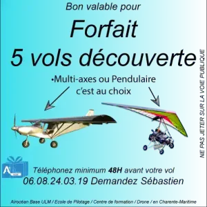 Forfait Découverte 5 vols Multi-axes ou Pendulaire 17media