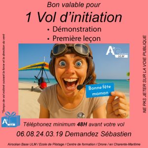 Cadeau original fête des mères 2026 vol d'initiation Multi-axes ou Pendulaire airocean 17media