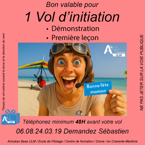 Cadeau original fête des mères 2026 vol d'initiation Multi-axes ou Pendulaire airocean 17media